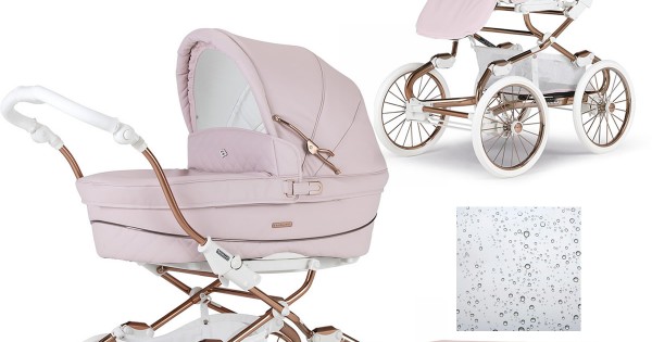 Bebecar Stylo Class 2 in 1 Pram Raincover FREE Bag Rose Pink
